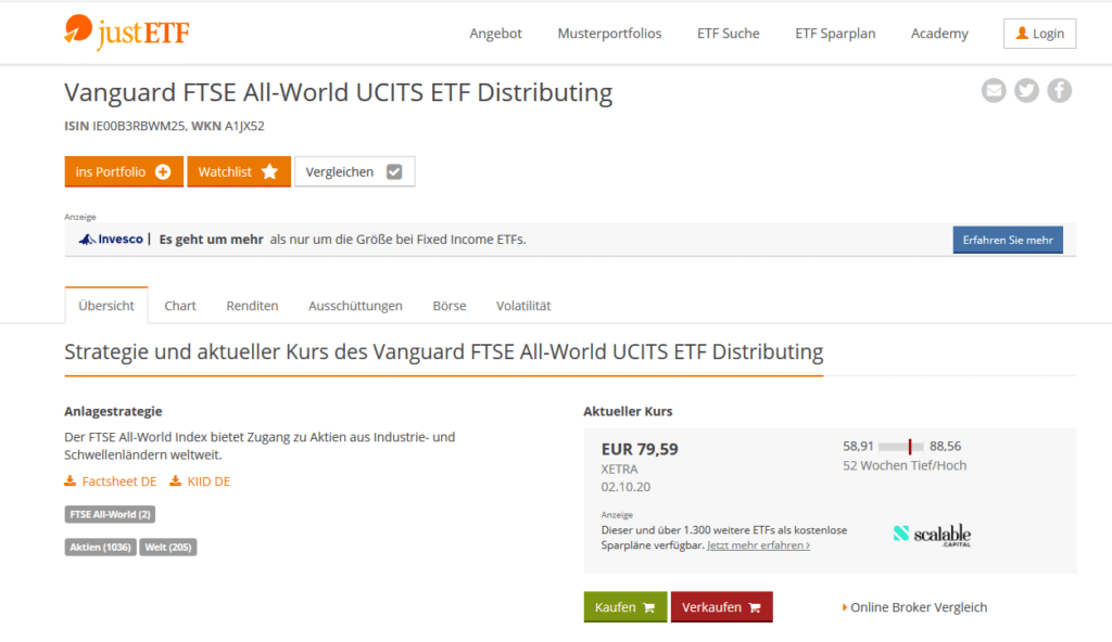 ETF Factsheet & KIID Wichtige Informationen zum ETF Kauf